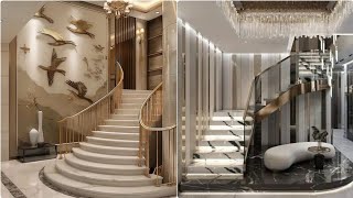 Top 50! Modern Staircase Design Ideas 2024|Latest Stairs Tiles\u0026Railing ideas| Stairs Railing Designs