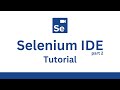 How to record a web test using Selenium IDE and create a test suite