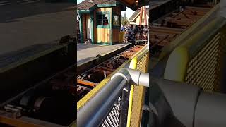 Pony Express #shorts Station dispatch (4/7) Zamperla Motorbike Coaster at Knott's Berry farm 2022