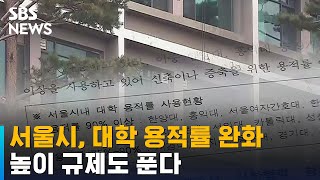 서울시, 대학 용적률 완화…높이 규제도 푼다 / SBS