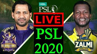 PSL LIVE 2020|Peshawar zalmi vs Quetta Gladiators live match|
