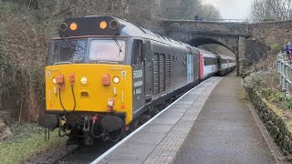 50008 and 31465 arriving at Wolsingham on the Weardale Railway