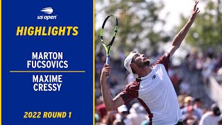 Marton Fucsovics vs. Maxime Cressy Highlights | 2022 US Open Round 1