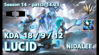 【KRサーバー/GM】DK Lucid ニダリー(Nidalee) VS ザイラ(Zyra) JG - Patch14.23 KR Ranked【LoL】