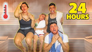 SURVIVING 24 Hours In a HOT STEAM ROOM! **Winner Gets Prize** | The Royalty Family