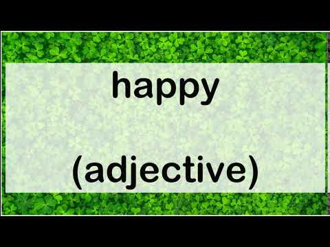 Is happy noun or adjective?