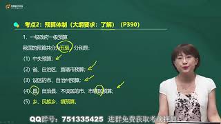 2022 中级经济法 黄洁洵 基础班  第62讲 预算法律制度、国有资产管理法律制度（1）