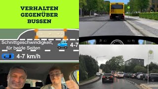 1Teil Verhalten bei Bussen mit Warnblinklicht Schrittgeschwindigkeit