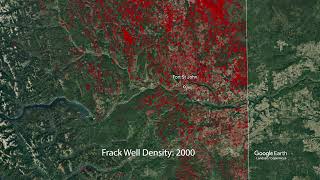 Timelapse of fracking wells in B.C. from 1970 to now