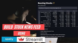 Building a buzzing stocks news feed using NLP and Streamlit | Named Entity Recognition \u0026 Linking