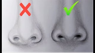 Dos & Don'ts How to draw realistic nose for beginners | Art drawing tutorial step by step