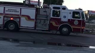 Pasco County Fire Rescue SQUAD 1 Responding