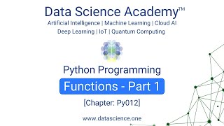 Python Programming for Beginners Py012: Functions - Part 1