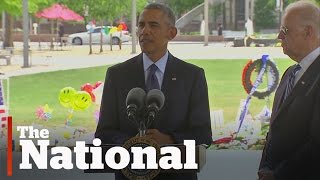 Barack Obama meets grieving families in Orlando