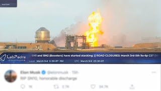 Elon Musk reacts to the SpaceX Starship SN10 explosion