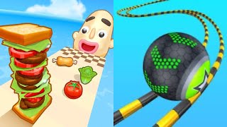 Sandwich Runner vs Going Balls - All Level Gameplay Android,iOS - NEW MOD APK UPDATE GAMEPLAY 2025