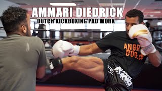 Ammari Diedrick Dutch Kickboxing Pad Work | RAW ROUNDS
