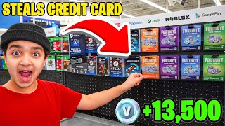 Kid STEALS Credit Card To Buy V-Bucks At Walmart... (FORTNITE)