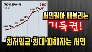 최저임금 논란 종결! 서민들의 삶을 파괴하는 최저임금!