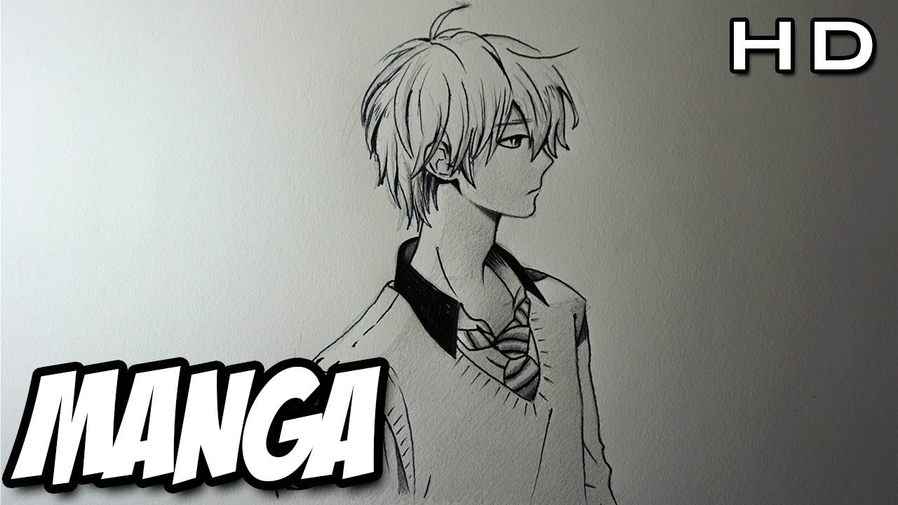 How To Draw A Anime/Manga Guy For Beginners Step By Step - YouTube