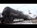 trains cn freight in canada snow