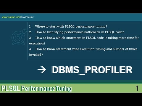 1 PLSQL Performance Tuning Introduction to DBMS PROFILER
