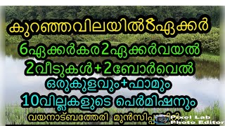 8ഏക്കർ+2വീടുകൾ+2ബോർവെൽ+കുളവും+ഫാമും+10വില്ലകളുടെപർമിഷനും #low price land fore sale in wayanad