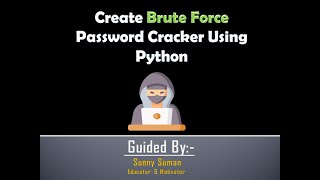 How To Create Brute Force Password Cracker Using Python | IN HINDI