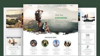 Create A Responsive Adventure \u0026 Tour Website Design Using HTML CSS / SASS \u0026 JavaScript Step By Step