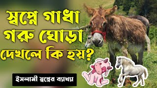 স্বপ্নে গাধা ঘোড়া গরু দেখলে কি হয় | shopne gadha  goru ghura dekhle ki hoy | shopner folafol | jbe