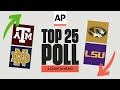 College Football Week 10 AP Top 25 Look Ahead: Texas A&M + Notre Dame improve playoff chances