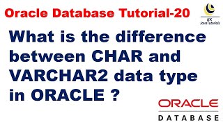 What is the difference between CHAR and VARCHAR2 data type in ORACLE ?|| Oracle Database Tutorial