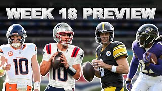 Week 18 Sunday NFL Game Previews (In-Depth Football Statistical Breakdowns)
