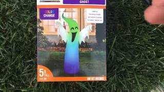 New 5 FT inflatable color changing ghost by airflowz