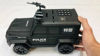Police Car Piggy Bank With Face Recognition Unboxing & Testing - Toy Mall