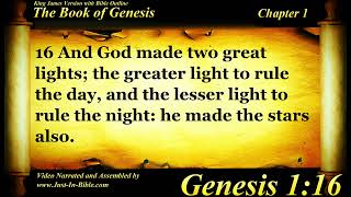 Genesis Chapter 1 - The Holy Bible KJV Read Along Audio/Video/Text