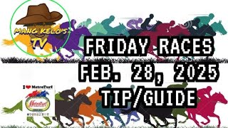 RACING.....MMTCI/FEB. 28, 2025/FRIDAY/ Race Tip/ANALYSIS/Post TIME 5:00pm/@mangkelostv2053