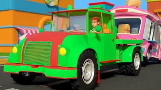 Wheels On The Tow Truck, Vehicle Rhyme and Cartoon Video for Babies