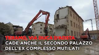 In demolizione anche la seconda palazzina dell'ex complesso mutilati in via Duca d'Aosta