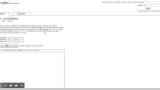 CodingBat Java AP-1 sumHeights
