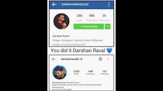 Darshan Raval||Instagram Followers||Before and After