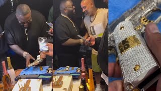 Rick Ross Got An Iced Out Gun From His Homie 57Freddy As A Birthday Gift😤