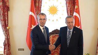 Erdogan receives NATO Secretary General Jens Stoltenberg for talks on Sweden | AFP