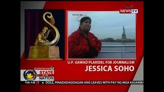 SONA: Jessica Soho, gagawaran ng U.P. Gawad Plaridel for Journalism