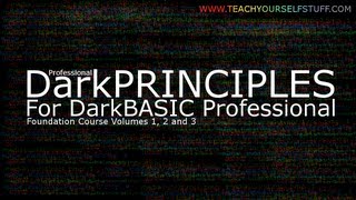 DarkBASIC Professional Variables tutorial (DarkPRINCIPLES Foundation Course DVD)