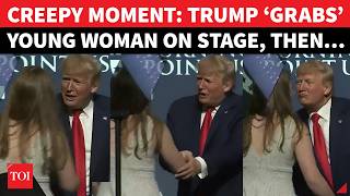 Trump ‘Grabs’ Student On Stage, Pulls Her In, Then Forces Her To Kiss | Video Viral Amid Epstein Row
