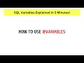 SQL VARIABLES | HOW TO USE VARIABLES IN SQL | SQL TUTORIAL #sql #datascience #programming