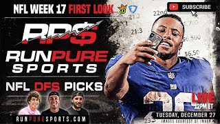 2022 NFL WEEK 17 DRAFTKINGS PICKS AND STRATEGY | NFL DFS FIRST LOOK