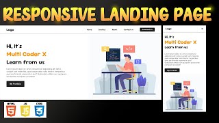 Responsive Website Using HTML CSS JavaScript Step By Step