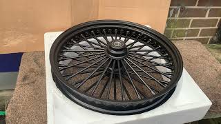 Harley Davidson big front wheel Bagger softail 21x3.5 king spoke wheels @CustomCruisersLimited